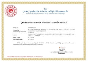 Environmental Consultancy Firm Competency Certificate